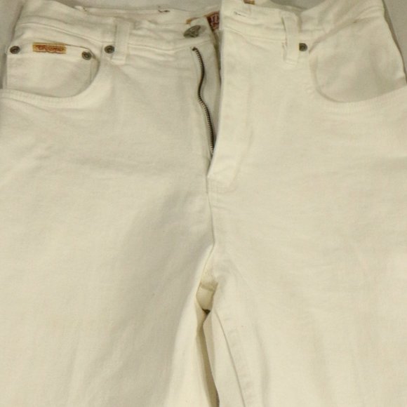 VTG COSMO White Denim Straight Leg Jeans Sz 9/10 - Picture 9 of 15